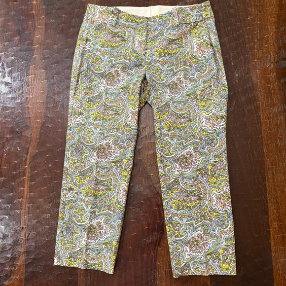 Ann Taylor Pants - Ann Taylor Carnegie Crop Capris in Multicolor Paisley Pattern